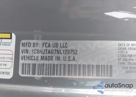 2022 Jeep Gladiator Willys 4X4 from USA, damaged, VIN 1C6HJTAG7NL129752